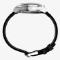 Timex x NASA Mens Q Space Black Leather Strap Watch TW2Y56800