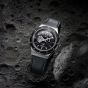 Timex x NASA Mens Q Space Black Leather Strap Watch TW2Y56800