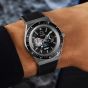 Timex x NASA Mens Q Space Black Leather Strap Watch TW2Y56800