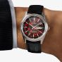 Timex Mens Q Red Vega 1978 Reissue Black Leather Strap Watch TW2Y55700