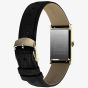 Timex Mens 1976 Lexington Reissue Gold Rectangle Black Leather Strap Watch TW2Y56200