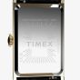 Timex Mens 1976 Lexington Reissue Gold Rectangle Black Leather Strap Watch TW2Y56200