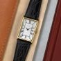 Timex Mens 1976 Lexington Reissue Gold Rectangle Black Leather Strap Watch TW2Y56200