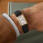 Timex Mens 1976 Lexington Reissue Gold Rectangle Black Leather Strap Watch TW2Y56200