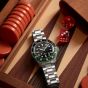 Timex Mens Waterbury Heritage Stainless Steel Black & Green Bezel Watch TW2Y60800