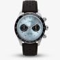 Timex Mens Waterbury Heritage Blue Chronograph Dial Brown Leather Strap Watch TW2Y70600
