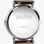 Timex Unisex Weekender Harry Potter x Platform 9 3/4 Brown Leather Strap Watch TW2Y76200