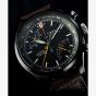Timex Mens Waterbury Ace Fly-Back Chronograph Brown Leather Strap Watch TW2Y70100