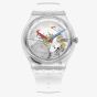 Swatch Mens Clearly Gent Skeleton 34mm Watch SO28K100-S06