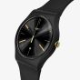 Swatch Dash Of Yellow Black Rubber Watch SO29B403