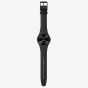 Swatch Dash Of Yellow Black Rubber Watch SO29B403