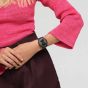Swatch Dash Of Yellow Black Rubber Watch SO29B403
