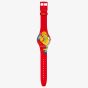 Swatch Simpsons Sweet Embrace Marge & Homer Red Watch SO29Z120