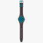 Swatch Dark Duality Brown & Turquoise Watch SO29C100