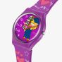 Swatch Simpsons Lisa Class Act Purple Watch SO28Z118