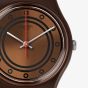 Swatch Schoggi Brown Rubber Strap Watch GC114