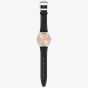 Swatch Smart Stitch Black Leather Strap Watch SS07S118