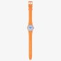 Swatch View From A Mesa Orange & Light Blue Watch LO116