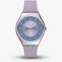 Swatch Lyrically Lavender Matt Purple Strap Watch SYXS157