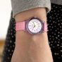 Calypso Girls Pink Rubber Strap Watch K5876/1