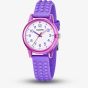 Calypso Girls Purple Rubber Strap Watch K5876/3