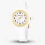 Calypso Ladies Trendy White Rubber Strap Watch K5877/1