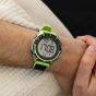 Calypso Mens Urban Digital Green Plastic Strap Watch K5887/2