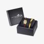 Lotus Ladies 2Gether Oval Champagne Dial Leather Strap Watch and Bracelet Set L19019/2
