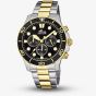 Lotus Mens Classic Two-Tone Black Chronograph Dial Watch L18757/2