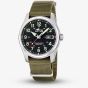 Lotus Mens Minimalist Black Dial Green Fabric Strap Watch L19055/4