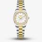 Lee Cooper Ladies White Mother of Pearl Crystal Dial Two Tone Bracelet Watch LC08155.220