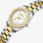 Lee Cooper Ladies White Mother of Pearl Crystal Dial Two Tone Bracelet Watch LC08155.220