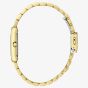 Lee Cooper Ladies White Mother of Pearl Rectangle Dial Golden Bracelet Watch LC08135.120