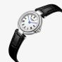 Lee Cooper Ladies White Dial Black Leather Strap Watch LC08205.331