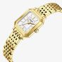 Lee Cooper Ladies White Mother of Pearl Rectangle Dial Golden Bracelet Watch LC08203.120