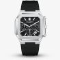 Lee Cooper Mens Black Dial Silicone Strap Watch LC08420.351