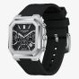 Lee Cooper Mens Black Dial Silicone Strap Watch LC08420.351