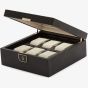 WOLF Palermo Black Anthracite 6 Piece Watch Box 213802