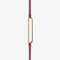 Accurist Rectangle Rose Gold & Burgundy Leather Watch 71010