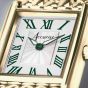 Accurist Rectangle Gold With Green Roman Numerals Watch 71008