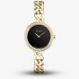 Accurist Ladies Jewellery Gold Plated Onyx Dial Watch 78006