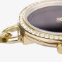 Accurist Ladies Jewellery Gold Plated Onyx Dial Watch 78006