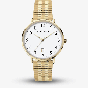 Accurist Mens Gold Plated White Dial Watch 7372