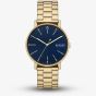 Skagen Mens Signatur Gold Tone Blue Dial Watch SKW6945
