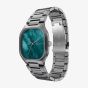 Skagen Mens Mellem Three-Hand Green Dial Gunmetal Bracelet Watch SKW6954