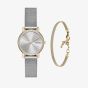 Skagen Ladies Signatur Lille Silver Mesh Watch & Bracelet Set SKW3153SET