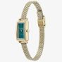 Skagen Ladies Hagen Micro Two-Hand Green Dial Gold-Tone Mesh Bracelet Watch SKW3186