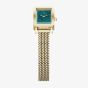Skagen Ladies Hagen Micro Two-Hand Green Dial Gold-Tone Mesh Bracelet Watch SKW3186