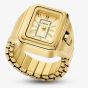Fossil Ladies Raquel Gold Tone Rectangular Ring Watch ES5343