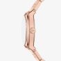 Fossil Ladies Everett Rose Gold Dial Bracelet Watch ES5491